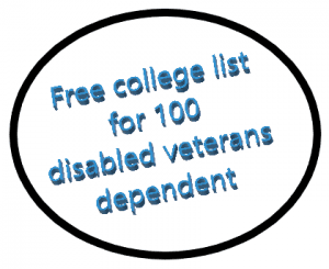 Free college list for 100 disabled veterans dependent - Veterans Day 2022